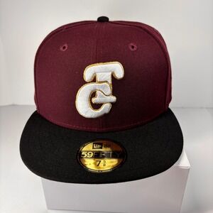 Tomateros de Culiacán Burgundy Black White Gold Logo Design 59FIFTY Size  7 5/8